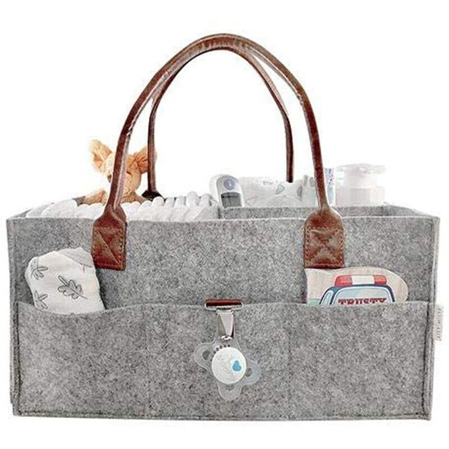 Diaper Caddy Nursery Storage Baby Organizer Basket Nappy Bin Infant Wipes Bag