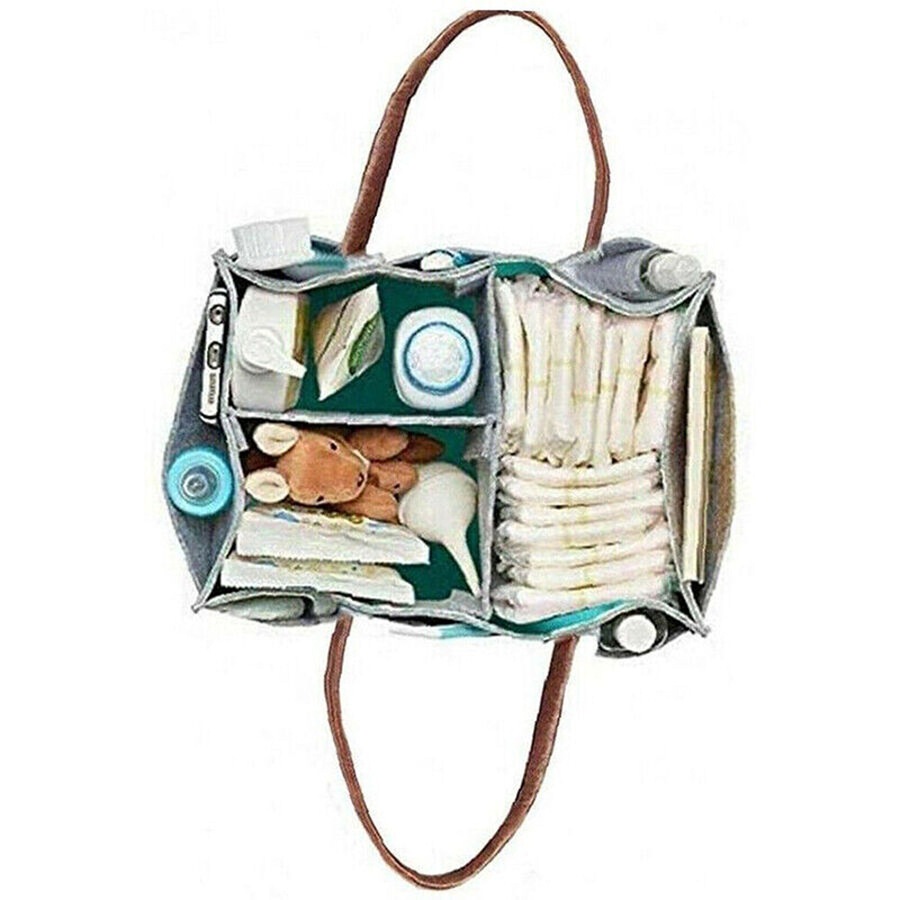 Diaper Caddy Nursery Storage Baby Organizer Basket Nappy Bin Infant Wipes Bag