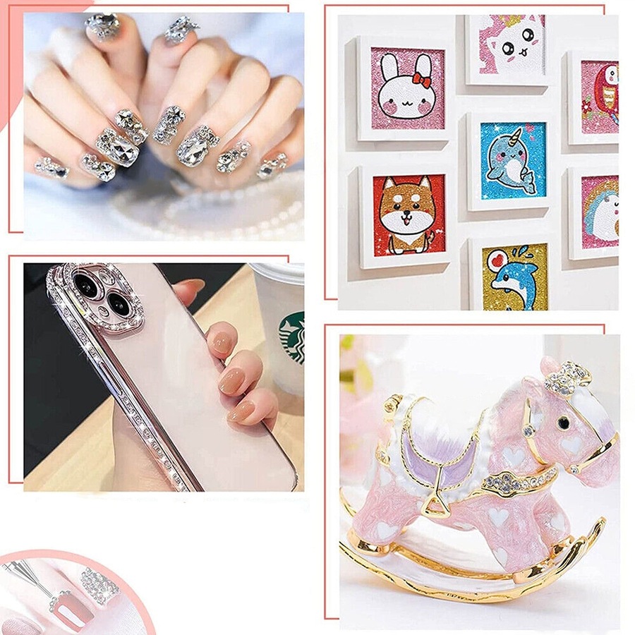 Dotting Pen Dual Ended Rhinestone Picker Wax Pencil Manicure Nail Art Tool - 2pcs