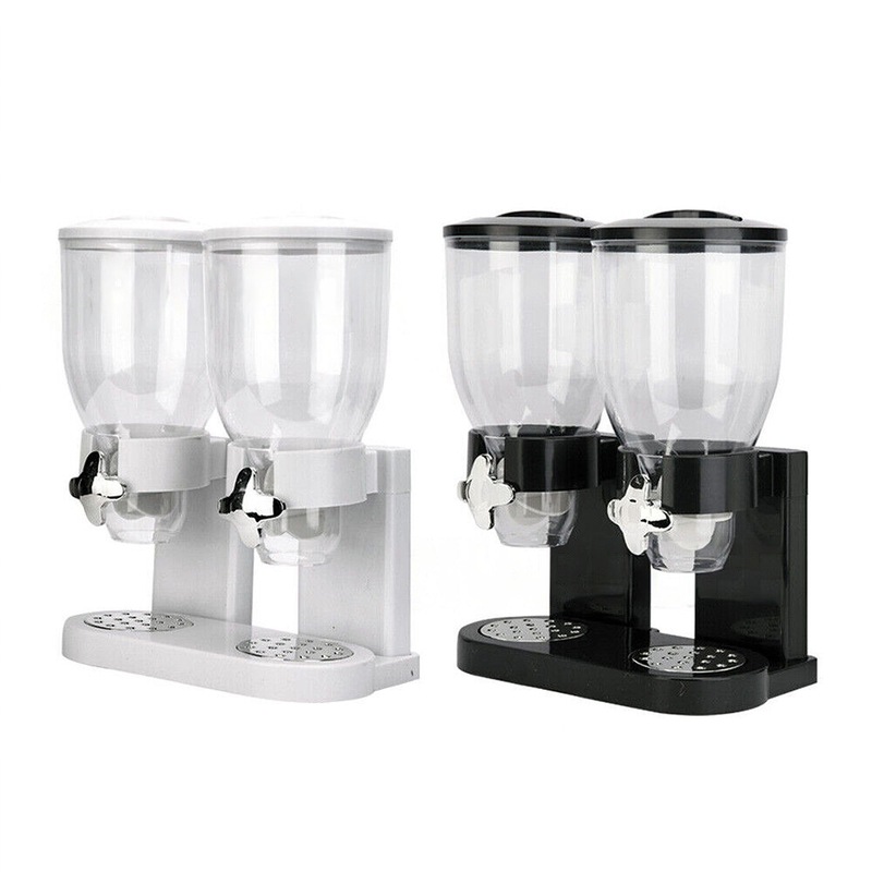 Buy Double Cereal Dispenser Dry Food Grains Containers Nuts Storage Box