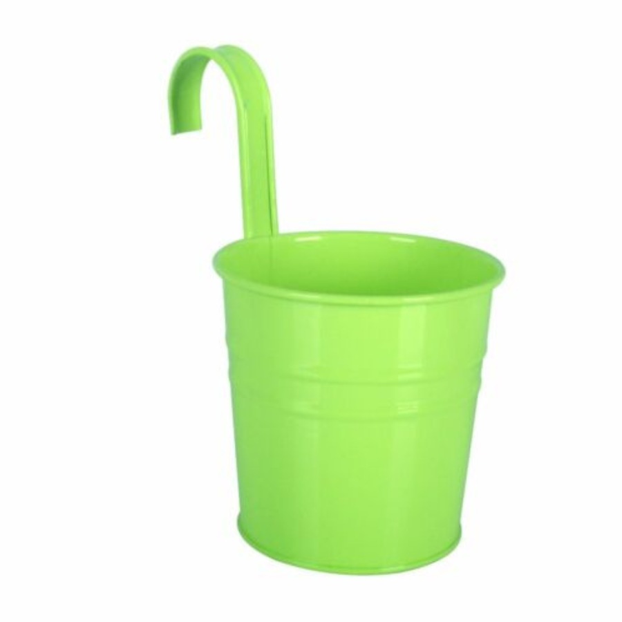 Flower Pot Hanging Pots Balcony Garden Plant Metal Hooks Iron Planter - 10 Colours