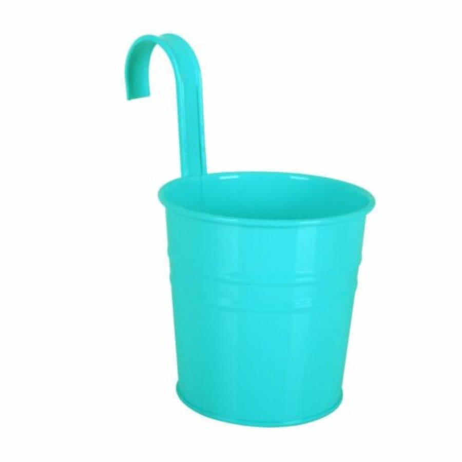 Flower Pot Hanging Pots Balcony Garden Plant Metal Hooks Iron Planter - 10 Colours