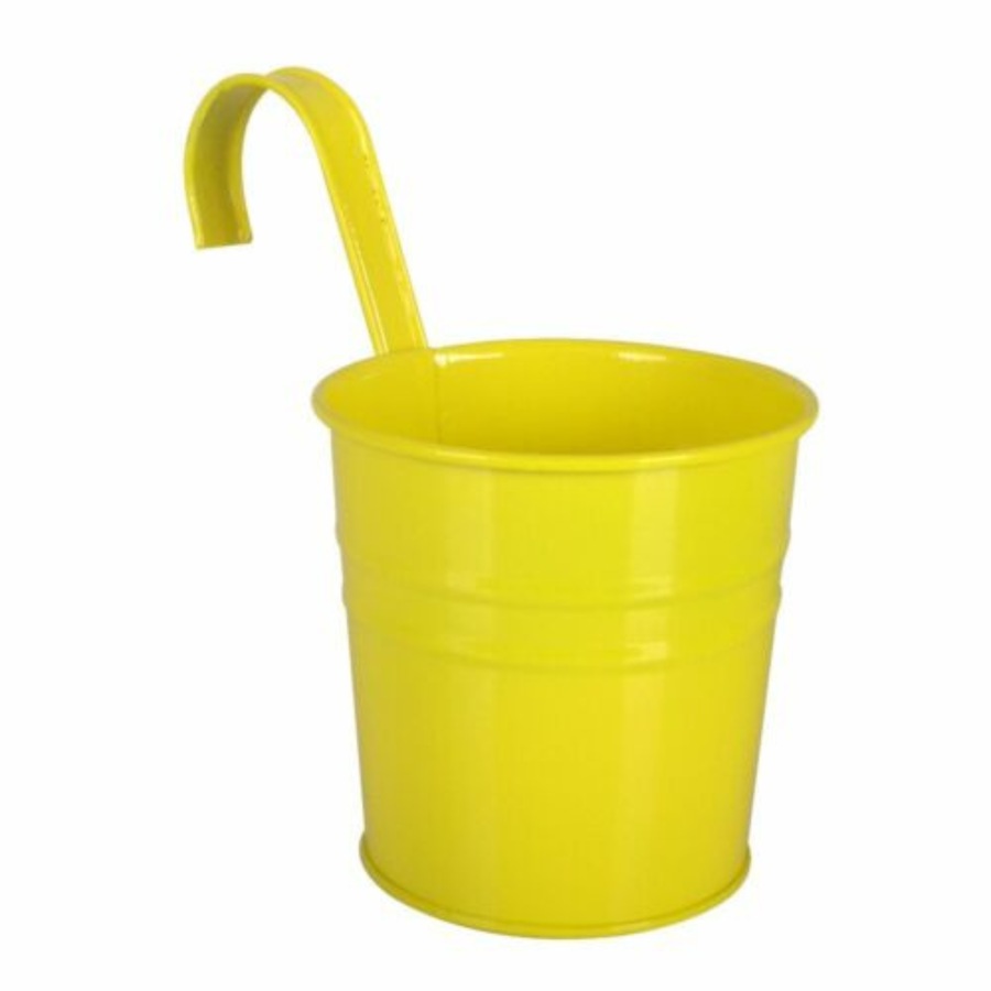 Flower Pot Hanging Pots Balcony Garden Plant Metal Hooks Iron Planter - 10 Colours