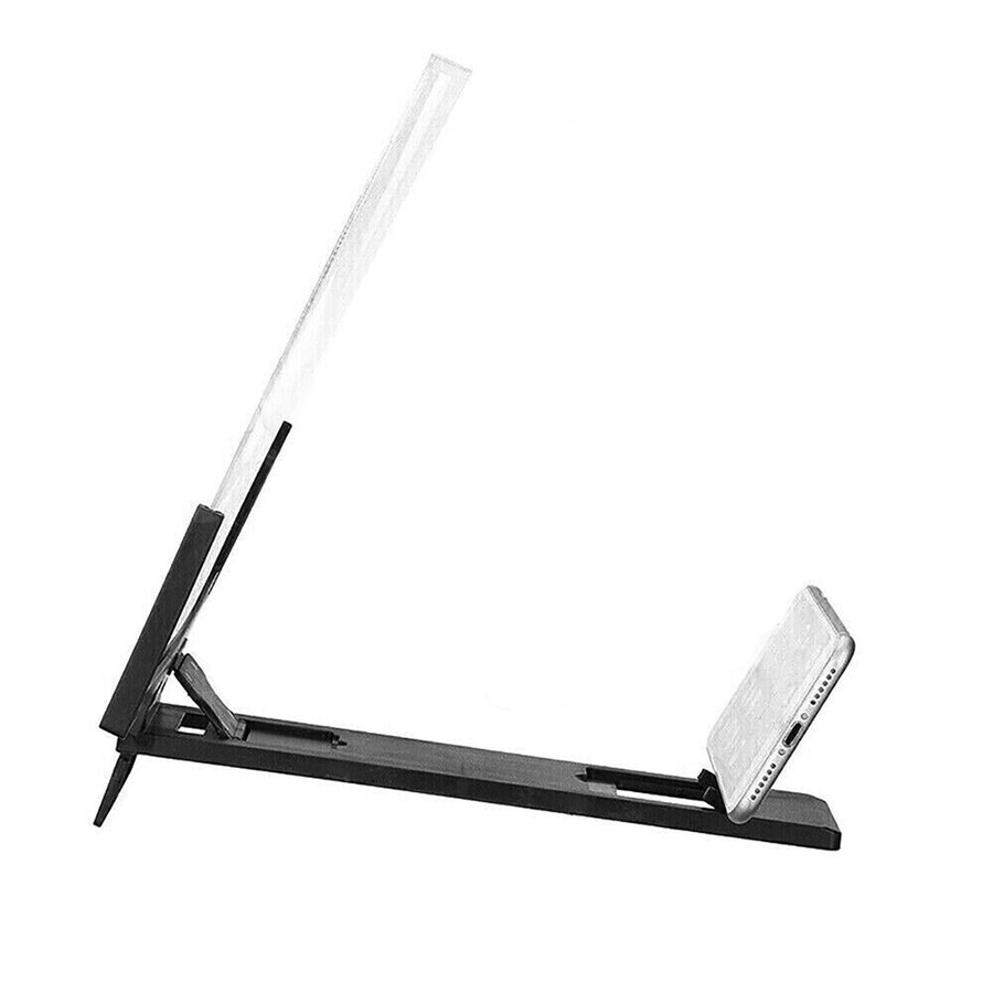 Folding Mobile Phone Screen Magnifier 3D HD Amplifier Stand Bracket Enlarge - 14in