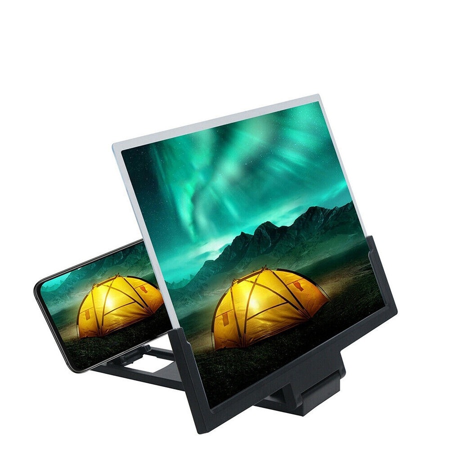 Folding Mobile Phone Screen Magnifier 3D HD Amplifier Stand Bracket Enlarge - 14in