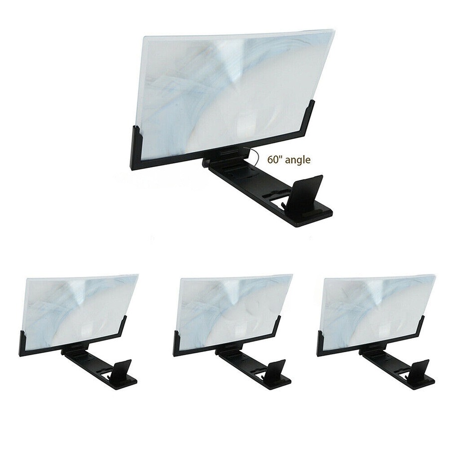 Folding Mobile Phone Screen Magnifier 3D HD Amplifier Stand Bracket Enlarge - 14in