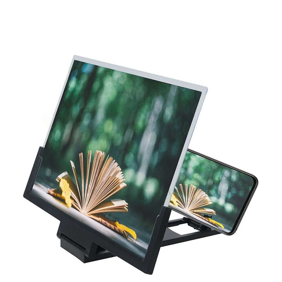 Folding Mobile Phone Screen Magnifier 3D HD Amplifier Stand Bracket Enlarge - 14in