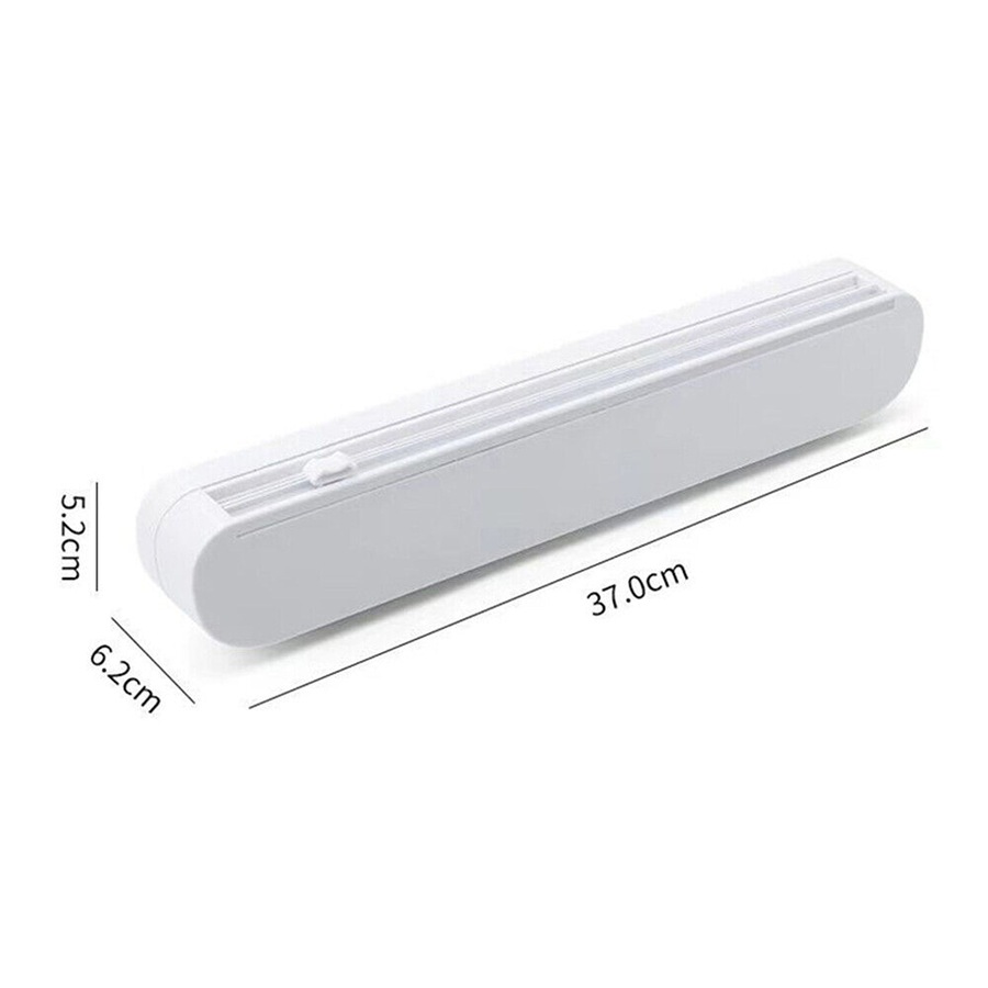 Food Wrap Dispenser Plastic Cutter Foil Cling Film Storage Holder Box Kitchen