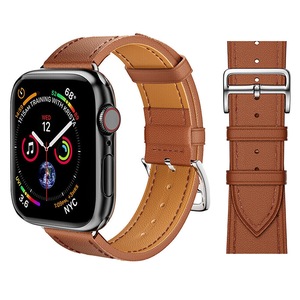 For Apple Watch iWatch Band Series 9 8 7 6 5 4 3 SE 45 44 41 Leather Strap - Brown