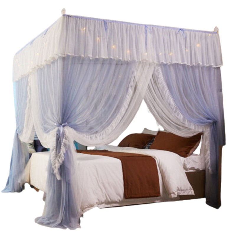 Buy Four Corner Ruffle 2layer Net Bed Netting Canopy Mosquito Curtain