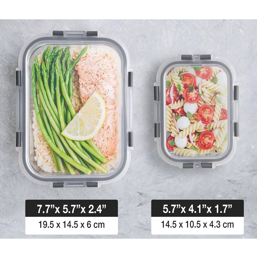 Glass Food Storage Containers With Lids Airtight - 10 Pack Meal Prep Containers