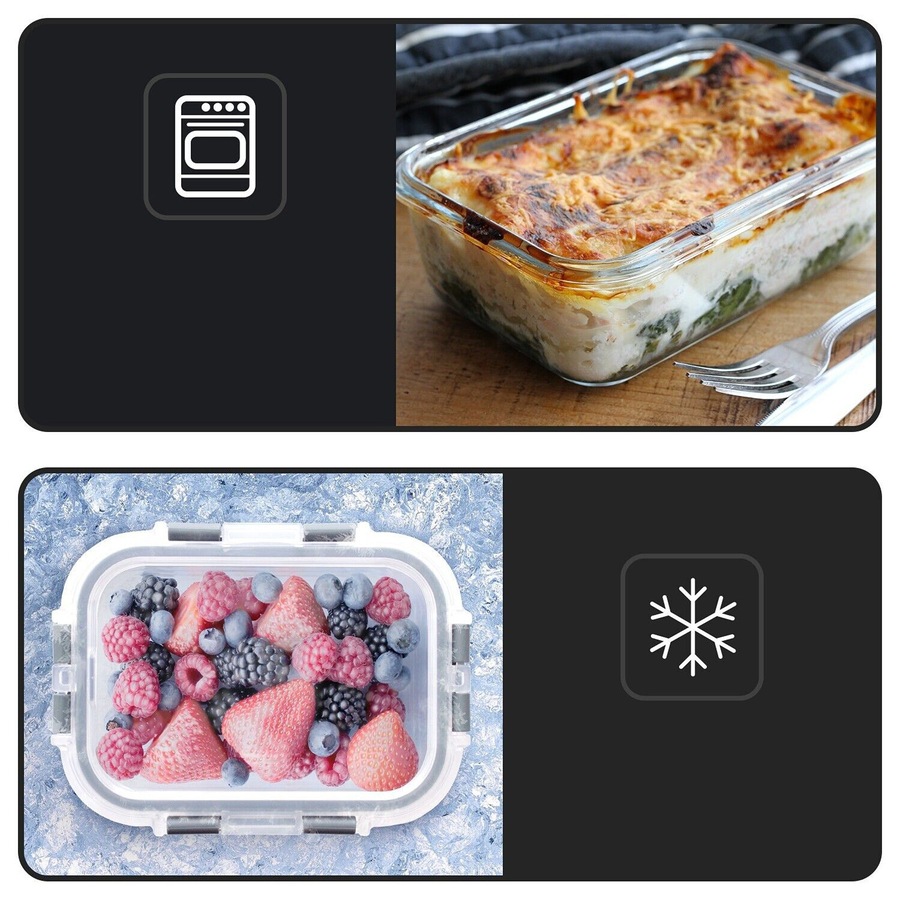 Glass Food Storage Containers With Lids Airtight - 10 Pack Meal Prep Containers