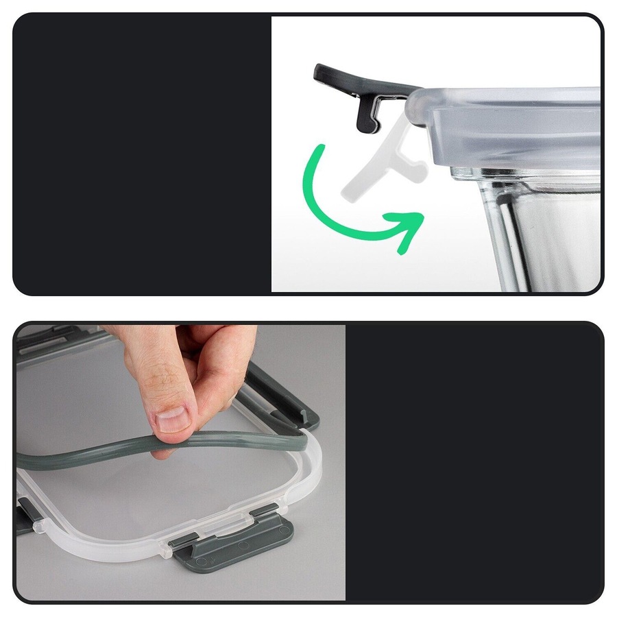 Glass Food Storage Containers With Lids Airtight - 10 Pack Meal Prep Containers