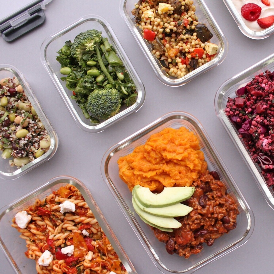 Glass Food Storage Containers With Lids Airtight - 10 Pack Meal Prep Containers