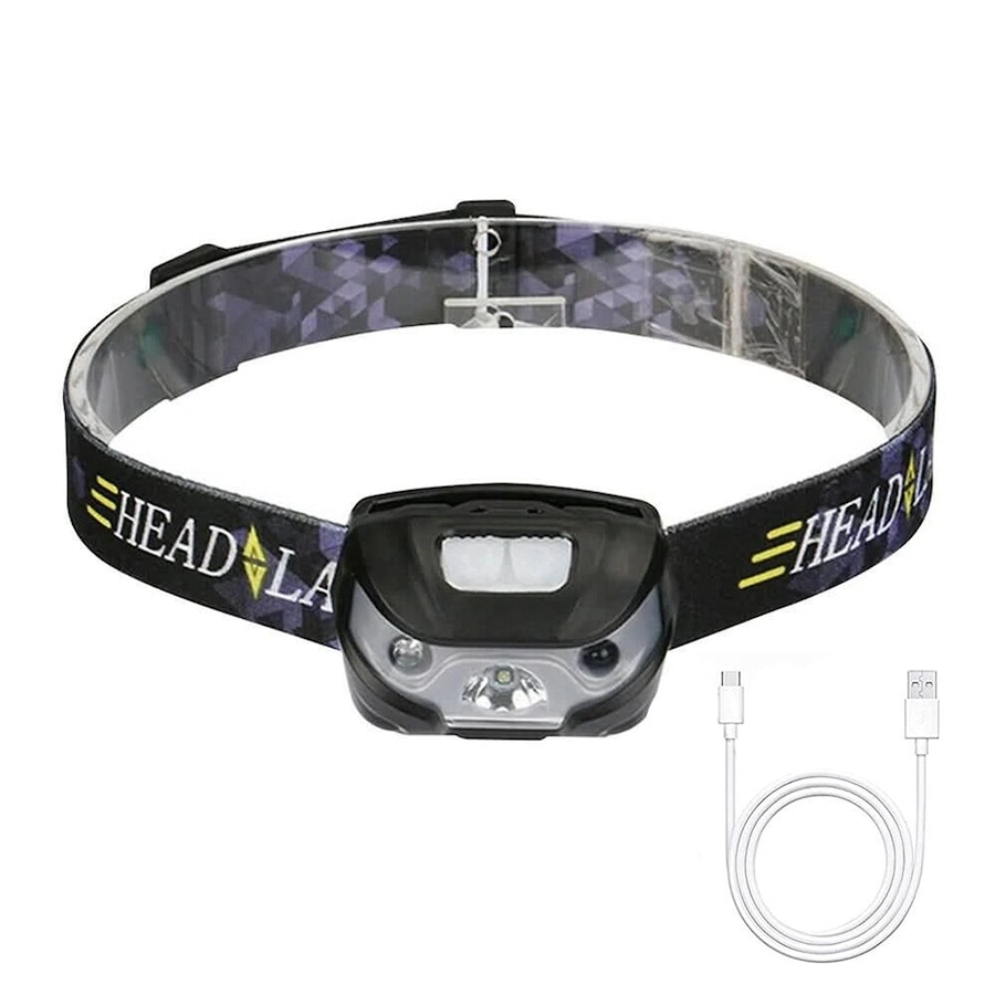 Head Torch LED Headlight COB Camping Headlamp USB Rechargeable Flashlight Lamp