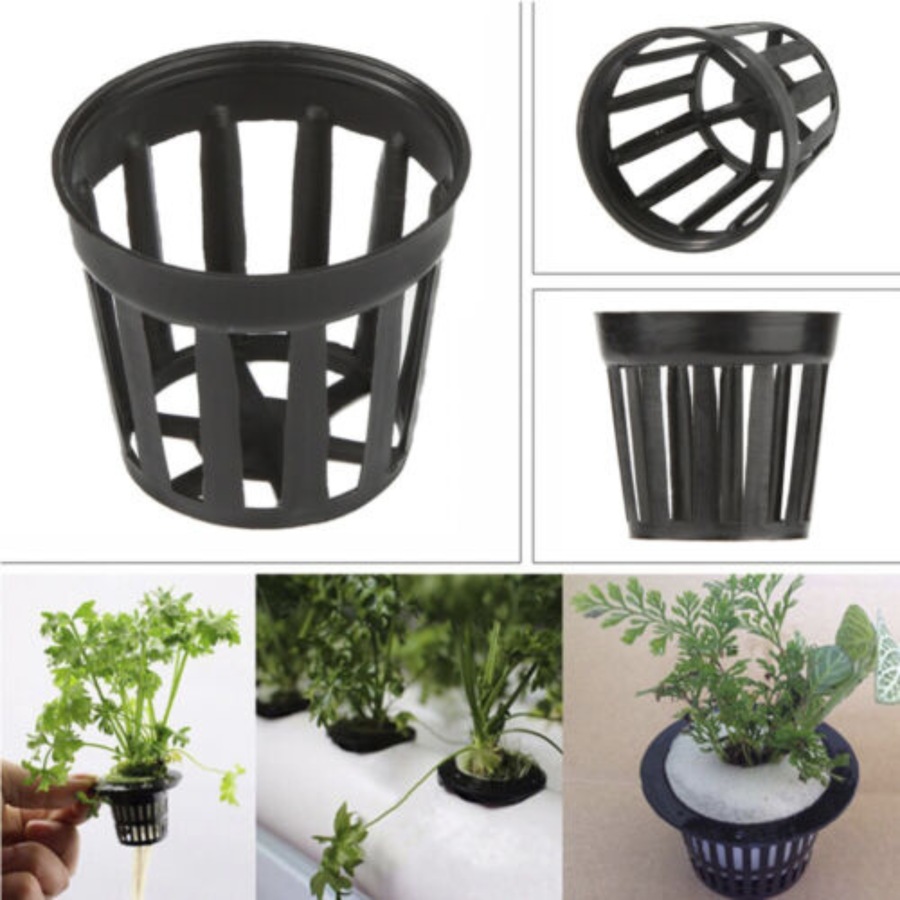 Heavy Duty Hydroponic Mesh Pot Net Cup Basket Hydroponic Plant Grow - 40pcs