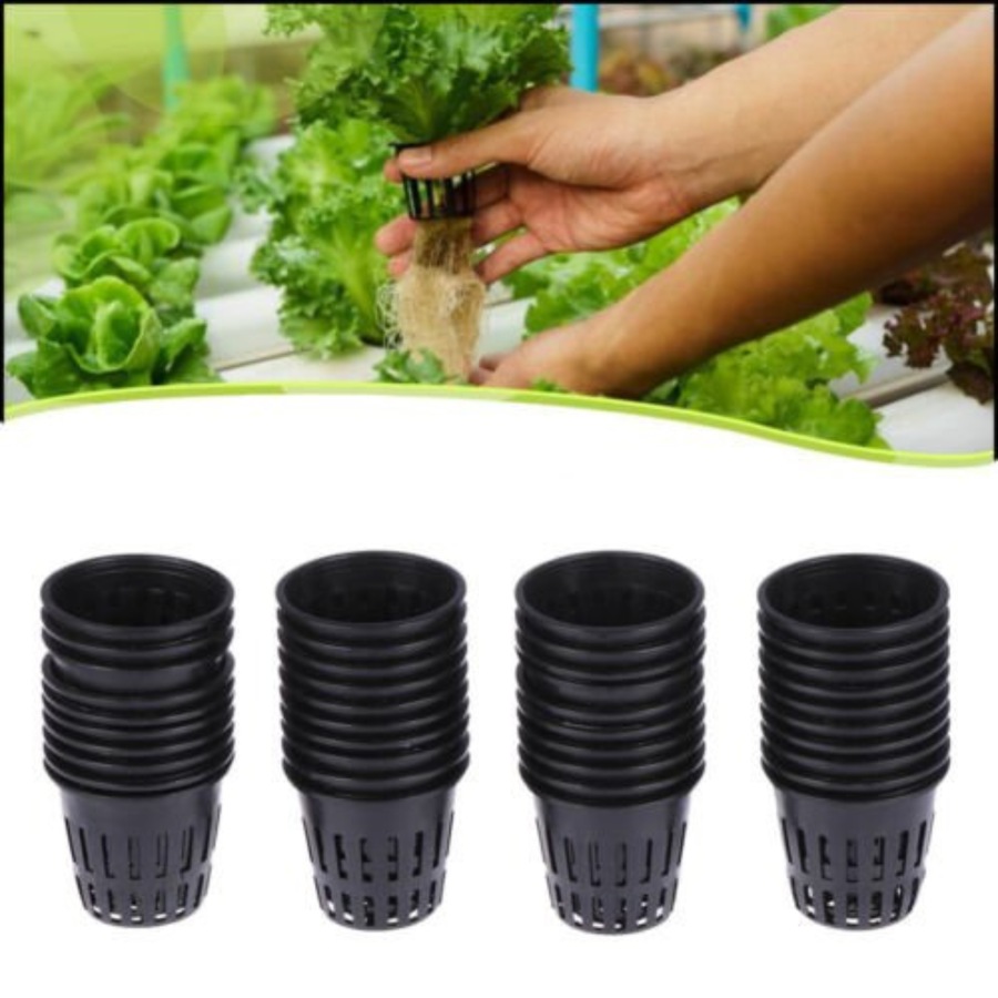 Heavy Duty Hydroponic Mesh Pot Net Cup Basket Hydroponic Plant Grow - 40pcs