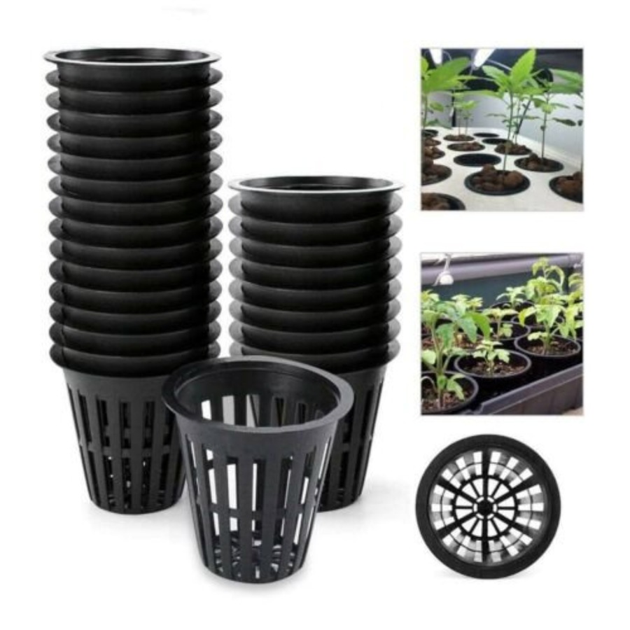 Heavy Duty Hydroponic Mesh Pot Net Cup Basket Hydroponic Plant Grow - 40pcs
