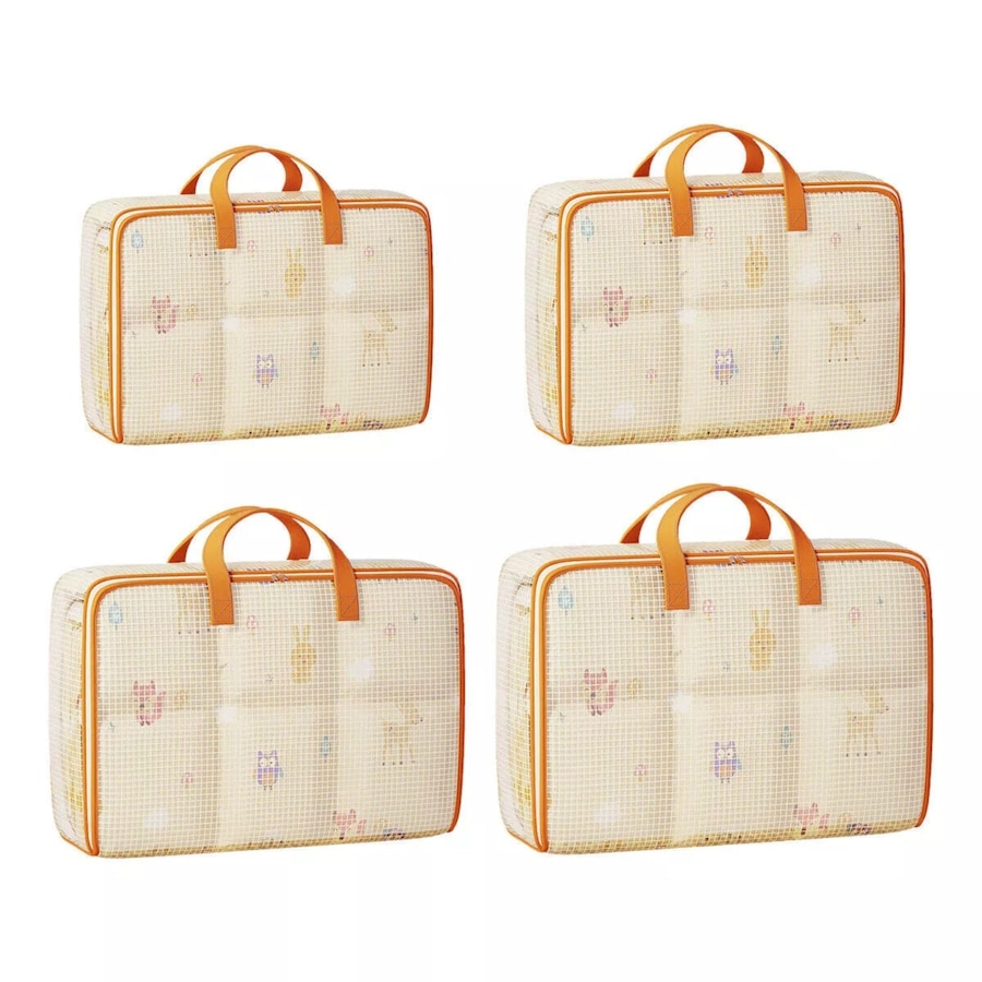 Large Capacity Quilt Storage Bags for Clothes Luggage Moving Organizing Bag - 4pcs
