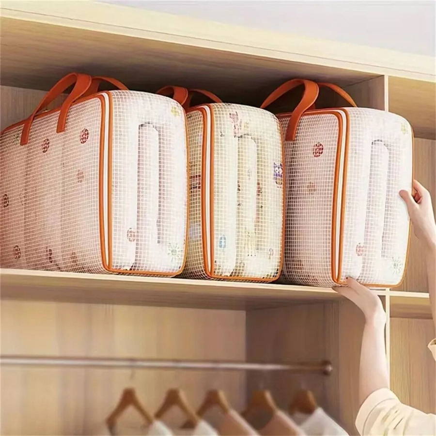 Large Capacity Quilt Storage Bags for Clothes Luggage Moving Organizing Bag - 4pcs