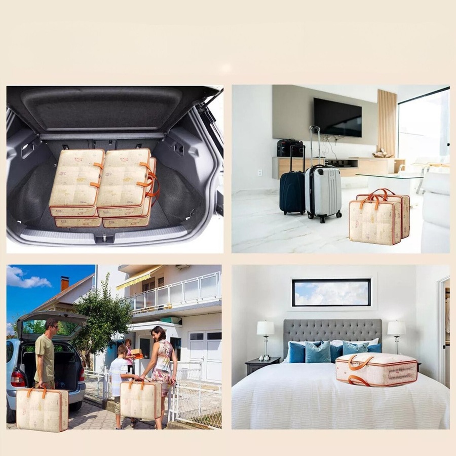 Large Capacity Quilt Storage Bags for Clothes Luggage Moving Organizing Bag - 4pcs