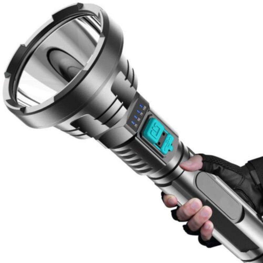 LED Light Super Bright USB Rechargeable Tactical Flashlight Torch - 90000LM