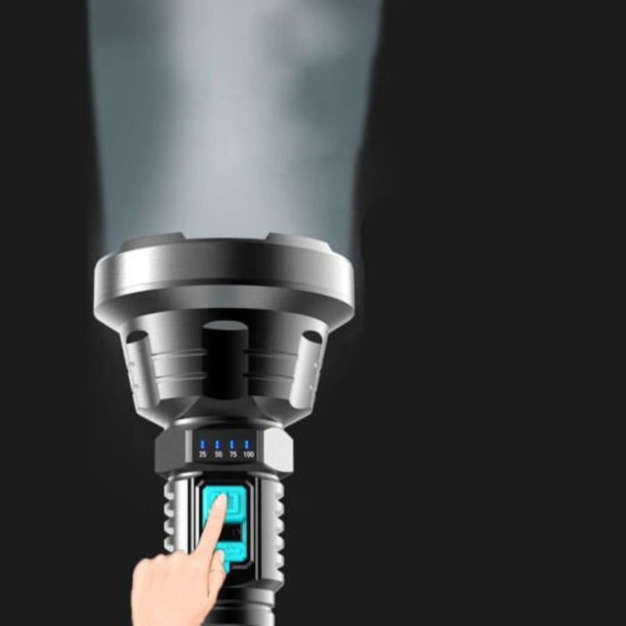 LED Light Super Bright USB Rechargeable Tactical Flashlight Torch - 90000LM