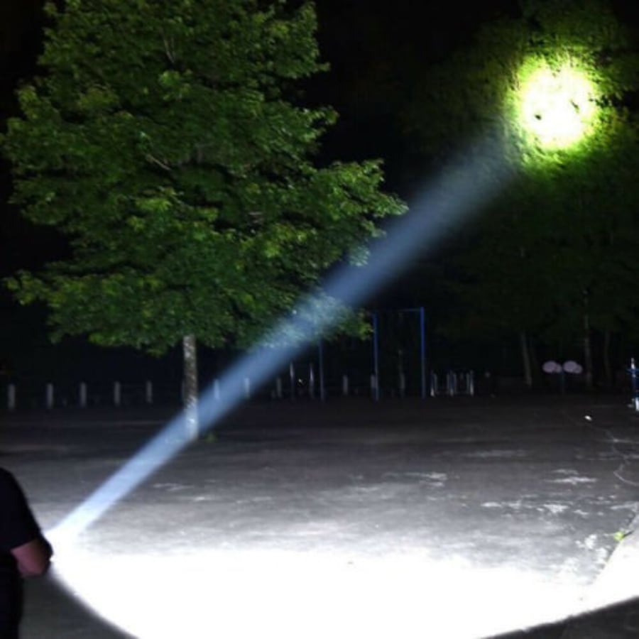 LED Light Super Bright USB Rechargeable Tactical Flashlight Torch - 90000LM