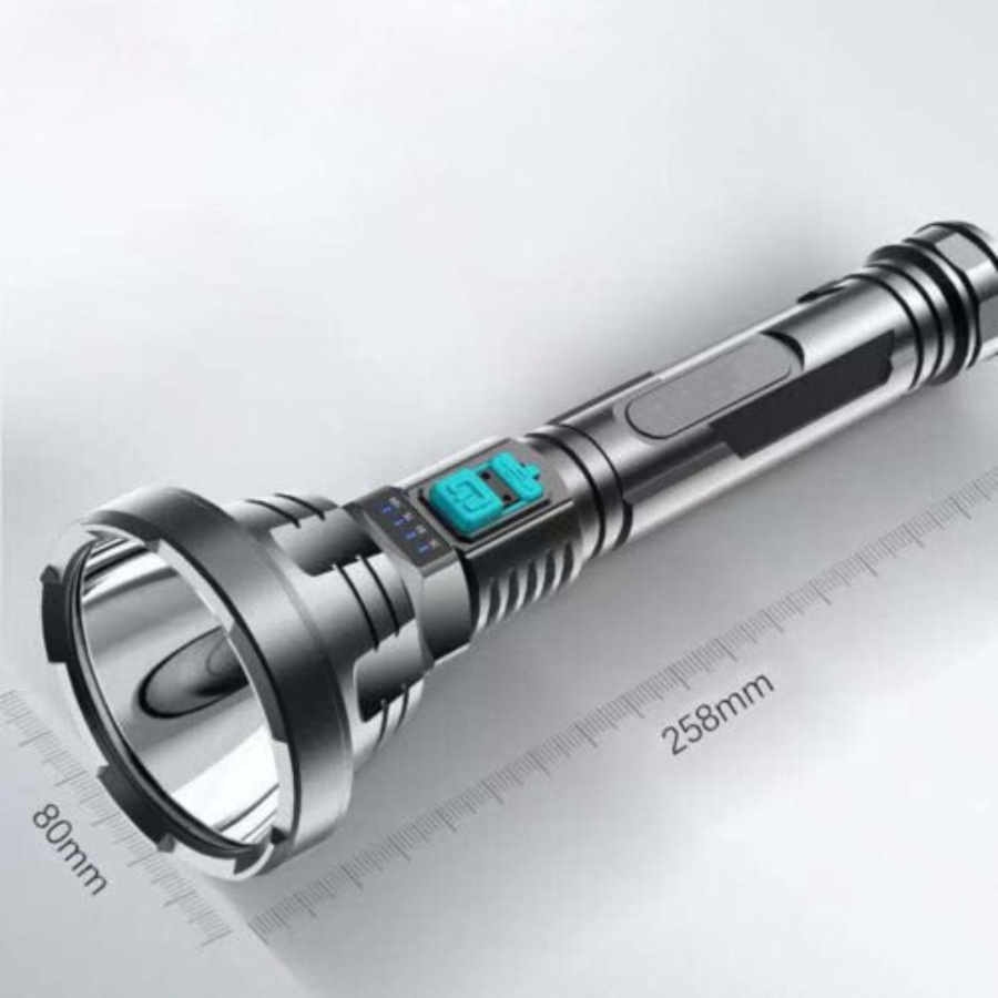 LED Light Super Bright USB Rechargeable Tactical Flashlight Torch - 90000LM