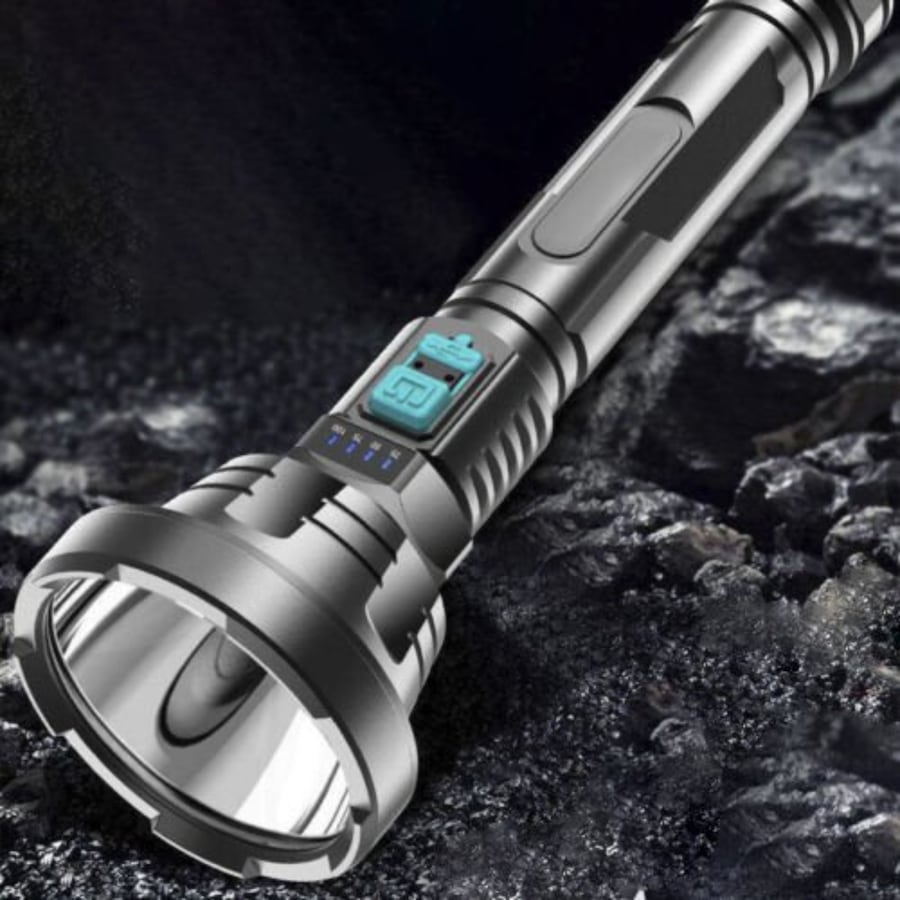 LED Light Super Bright USB Rechargeable Tactical Flashlight Torch - 90000LM
