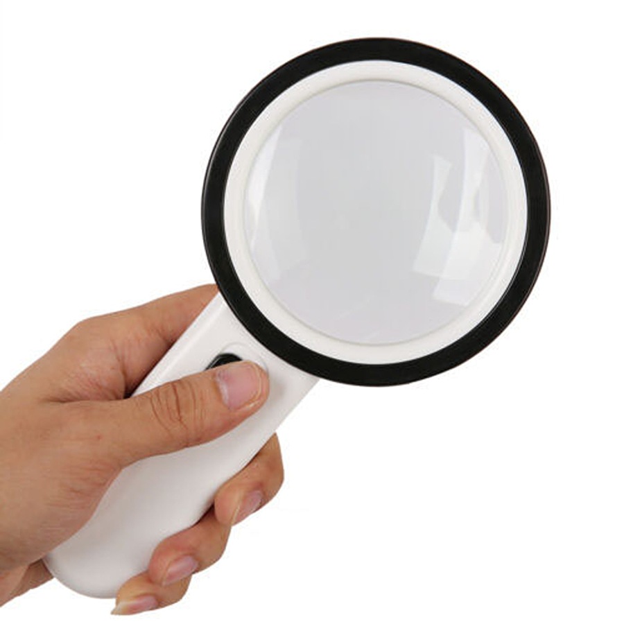 LED Magnifier Magnifying Glass With Light Handheld High Power Jumbo Loupe
