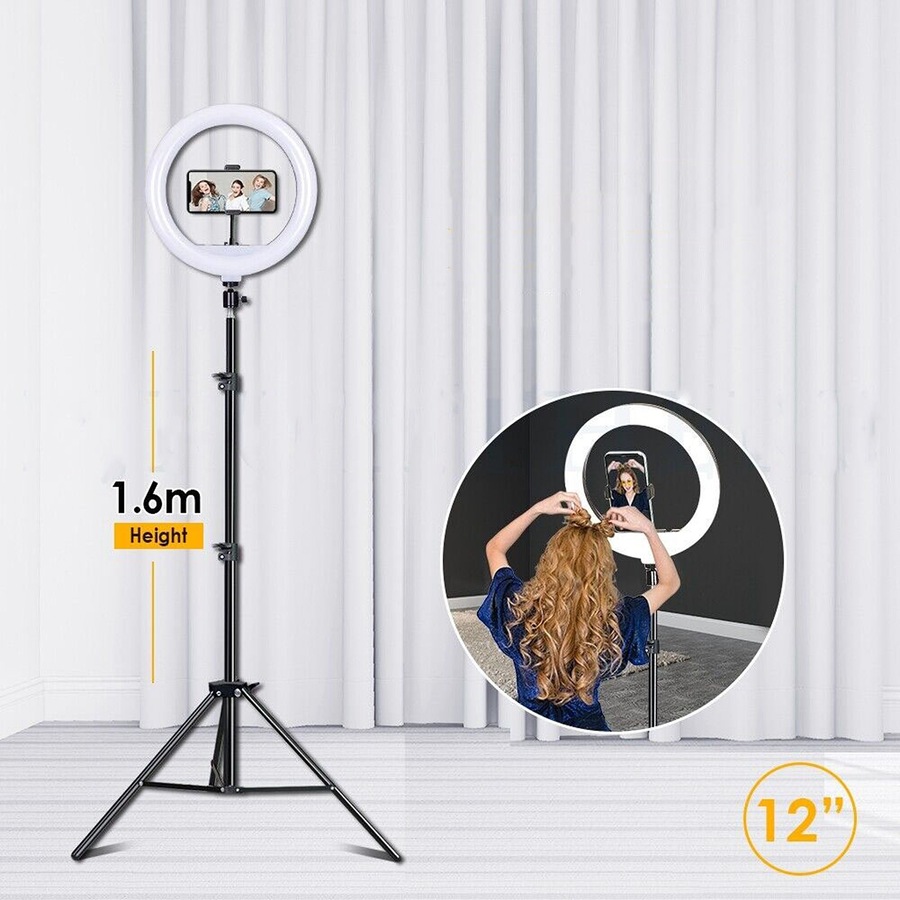 LED Ring Light Dimmable Lighting Phone Selfie Tripod Stand Makeup Live Lamp