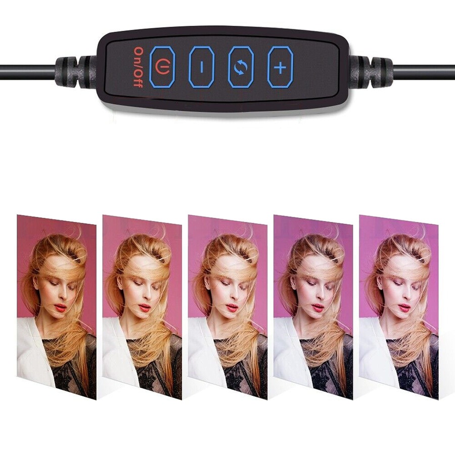 LED Ring Light Dimmable Lighting Phone Selfie Tripod Stand Makeup Live Lamp
