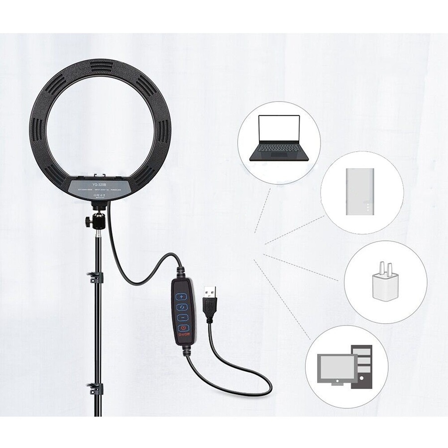 LED Ring Light Dimmable Lighting Phone Selfie Tripod Stand Makeup Live Lamp