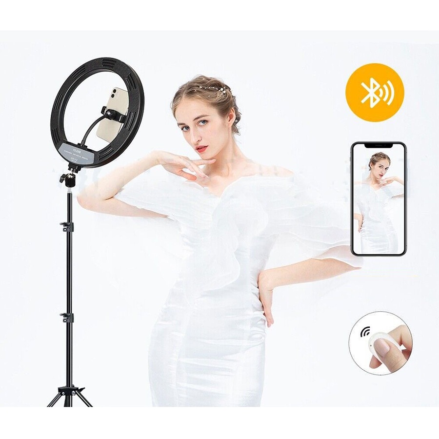 LED Ring Light Dimmable Lighting Phone Selfie Tripod Stand Makeup Live Lamp