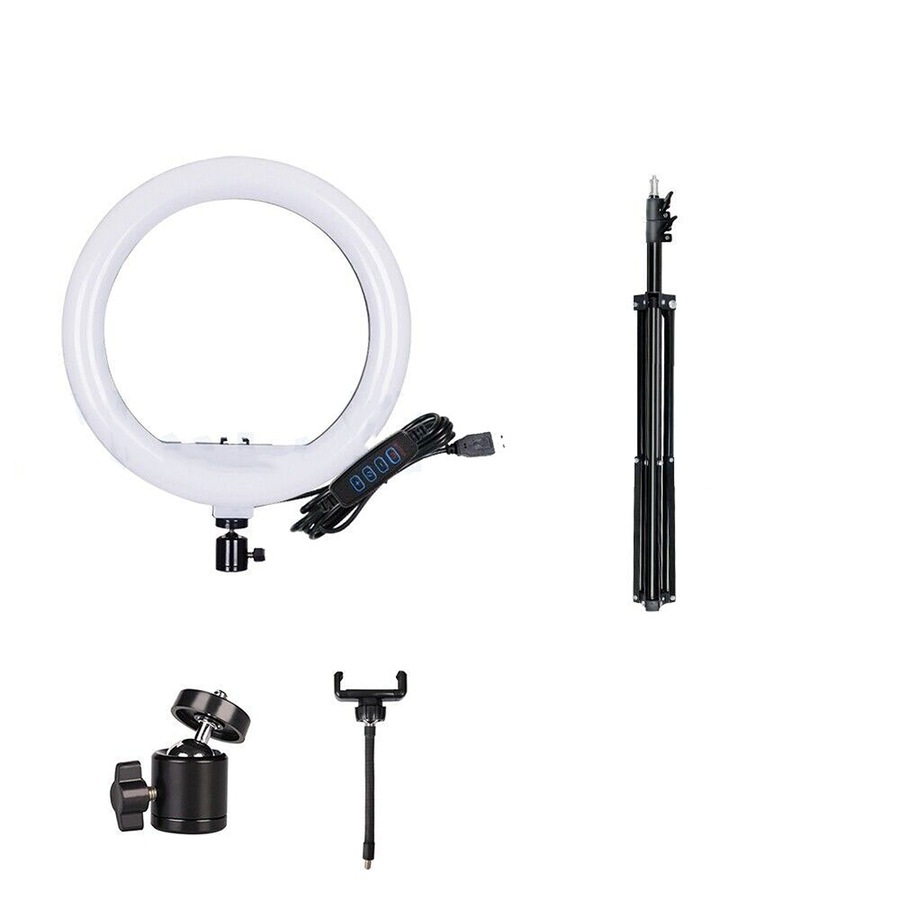 LED Ring Light Dimmable Lighting Phone Selfie Tripod Stand Makeup Live Lamp