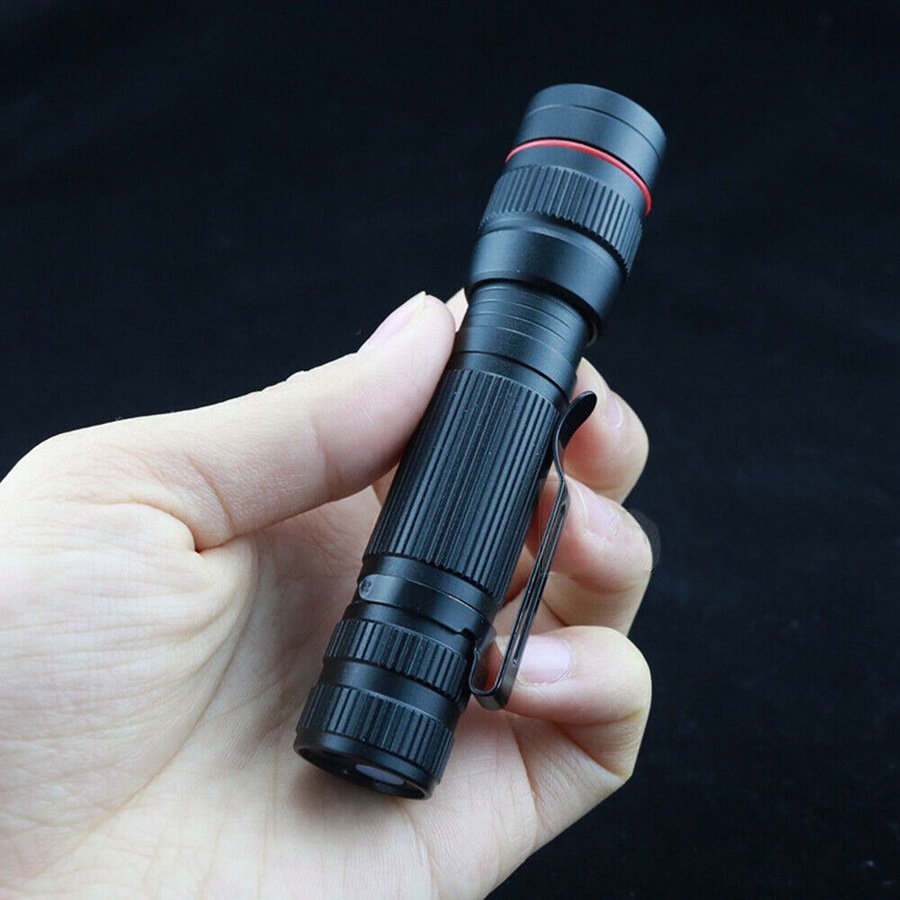 LED Tactical Flashlight USB Rechargeable Super Bright Torch Lamp Light - 2 Packs