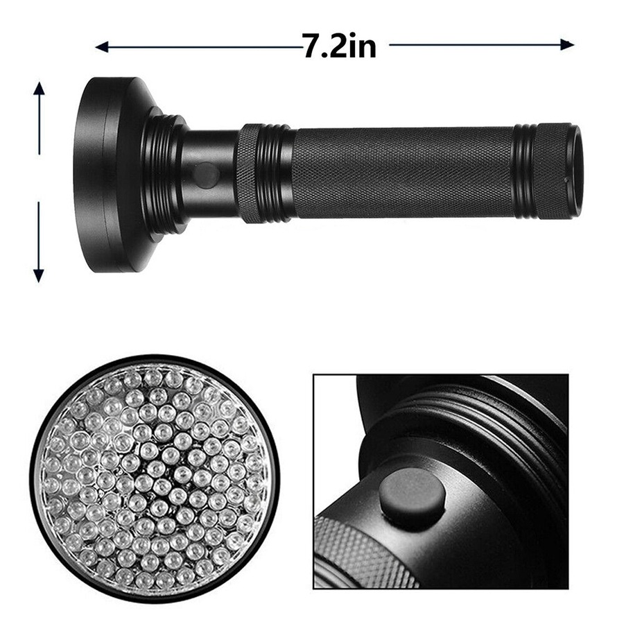 LED UV Flashlight Torch Light Lamp Ultraviolet Blacklight Aluminum Kit - 395nM