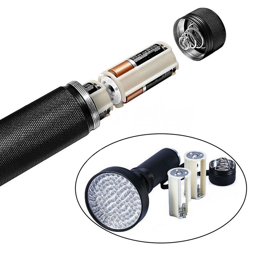 LED UV Flashlight Torch Light Lamp Ultraviolet Blacklight Aluminum Kit - 395nM