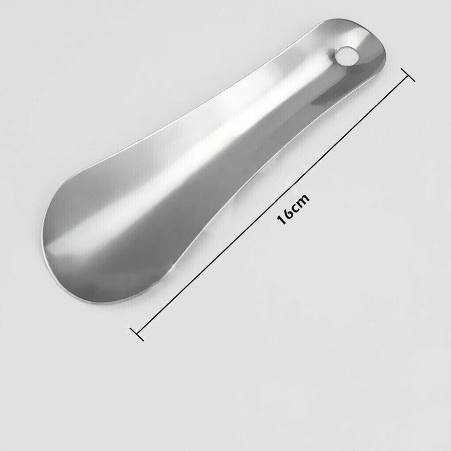 Long Handle Shoe Horn Professional Metal Stainless Steel Lifter Tool - Straight 16cm