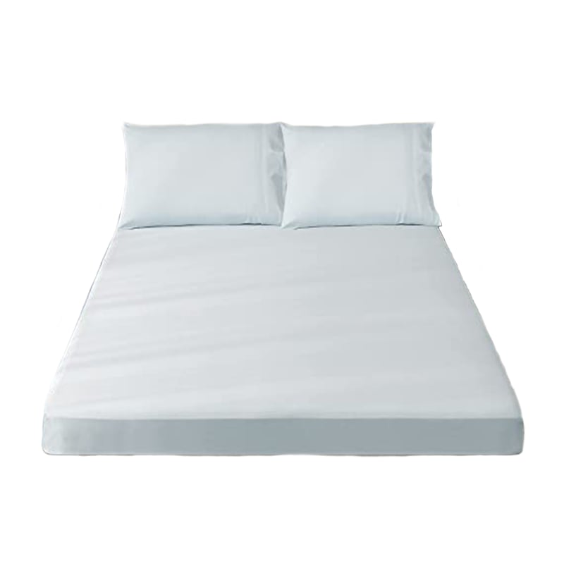 Buy Luxury Cotton Fitted Bedding Sheet Set - Light Blue - MyDeal