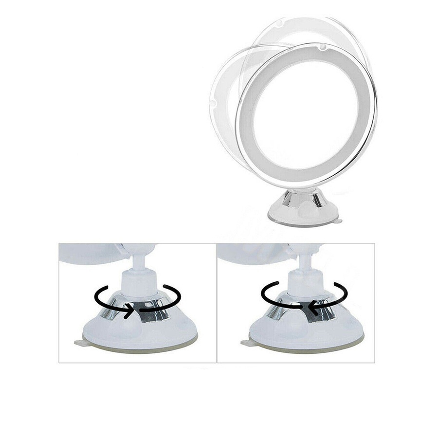 Magnifying Makeup Cosmetic Beauty Bathroom Mirror with LED Light 360 Degree Spin