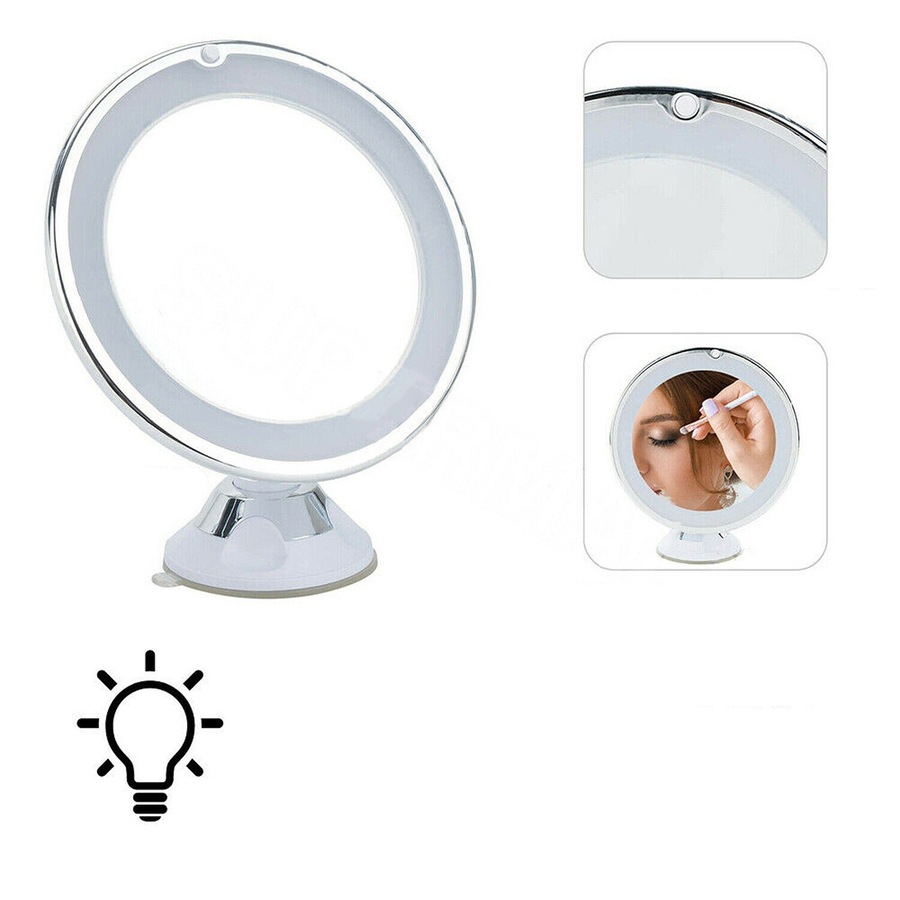 Magnifying Makeup Cosmetic Beauty Bathroom Mirror with LED Light 360 Degree Spin