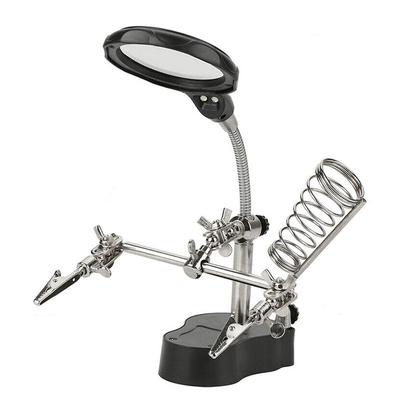 Buy Magnifying Station Glass With Light Lens Desktop LED Lamp 3.5 12X ...