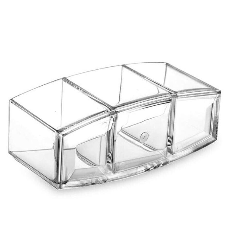 Makeup Brush Holder Organizer Clear Cosmetic Brushes Acrylic Storage Case - 3 Slot