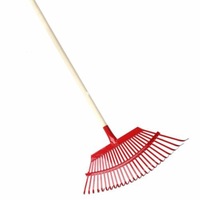 Metal Garden Leaf Rake Lawn Grass Rake Leaf Cleaning Tools Outdoor - 25 Teeth