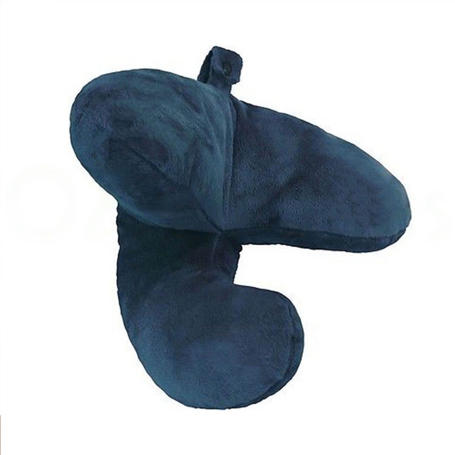 Neck Pillow Flight J Shaped Head Chin Support Pillow Soft For Travel Work Home