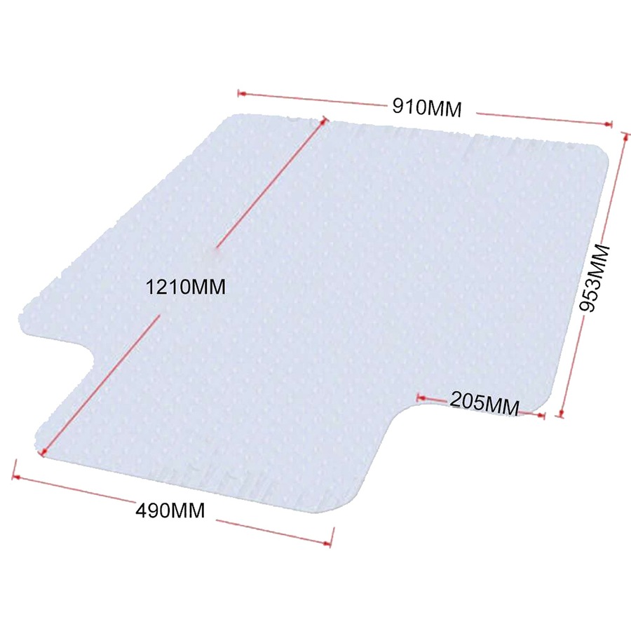 Non Slip Office Chair Desk Mat Floor Computer Carpet Protector PVC Plastic Clear