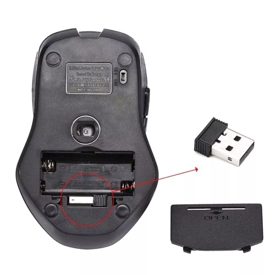 Optical Wireless Mouse 2.4GHz Mice USB Receiver And Mouse For PC Laptop