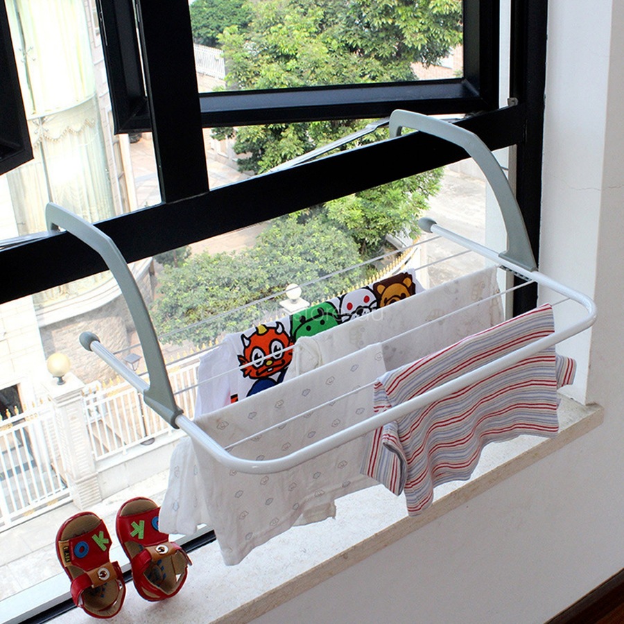 Over Door Clothes Airer Drying Rack Laundry Hanger Dryer Line Portable Indoor - 2x